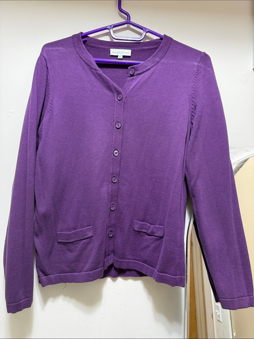 Northern Reflections Plum Button-Up Cardigan